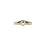 gouden teenring met hartje steen