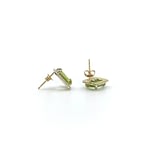 peridoot oorbellen diamant 10 k goud