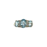 topaas trilogie ring lichtblauw 10 karaat goud