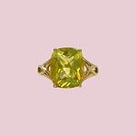vintage ring groene limoenkwarts