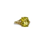 vintage ring limoenkwarts groene citrien 9 karaat