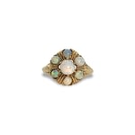 vintage ring met opaal cluster goud