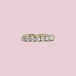 gouden eternity ring zirkonia 7 steens karaat