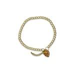 schakelarmband goud hart lock slot