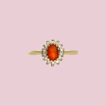vuuropaal vintage ring diamant cluster goud