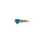 gouden ring turkoois hart steen