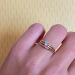 ring met twee topazen vintage