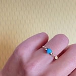 turkoois ring 9 karaat goud met hart