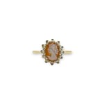 vintage camee ring parels entourage zaadparels