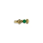 gouden smaragd ring tweedehands