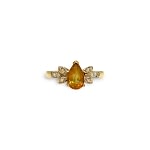 oranje topaas vintage ring