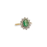 smaragd cluster ring