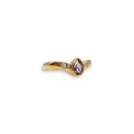 vintage gouden ring tanzaniet en diamant