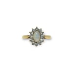 vintage opaal cluster ring van goud