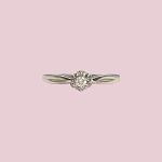vintage ring diamant witgoud