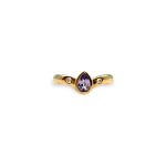 vintage ring tanzaniet en diamant wishbone ring