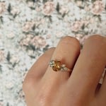 vintage ring topaas pear cut