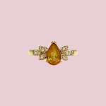 vintage ring topaas peer diamant