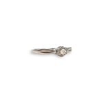 witgouden diamant solitair ring vintage