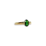 gouden ring met groene steen chrome diopside