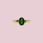 vintage ring met chrome diopside