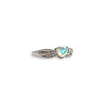 vintage ring hartje topaas en diamant