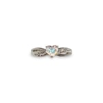 vintage witgouden ring met hartje mystic topaz