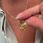 kreeft sterrenbeeld hanger bedel krab goud