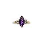 vintage amethist ring marquise geslepen en topaas