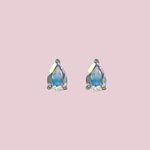 vintage oorknopjes mystic topaz