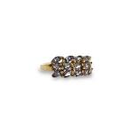 vintage rij ring tanzaniet ioliet 9k