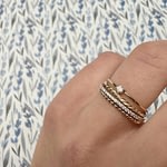 gouden aanschuifringen diamant 14 karaat