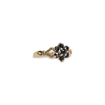 saffier cluster ring 9 karaat goud