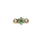 vintage ring smaragd cluster bloem goud