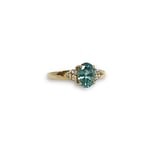 vintage ring topaas negen karaat goud