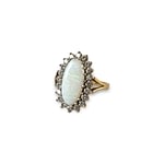 gouden opaal ring groot vintage