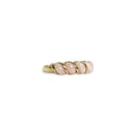vintage rij ring roze stenen