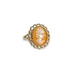 vintage ring cameo portret camee