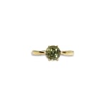 vintage ring groene toermalijn 9k goud
