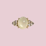 vintage ring maansteen en ioliet