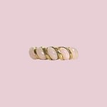 vintage ring rozenkwarts goud