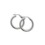oorbellen tube hoops witgoud 3mm