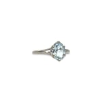 vintage 18k ring aquamarijn witgoud