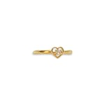 vintage hartje ring zirkonia 18k goud
