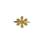 vintage ring groene diamant bloem