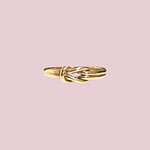 vintage ring knoopje goud