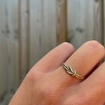 vintage ring knoopje van goud love knot