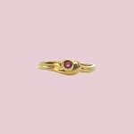 vintage ring robijn 18k