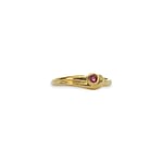 vintage ring robijn 18 karaat