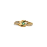 vintage ring smaragd 18k goud